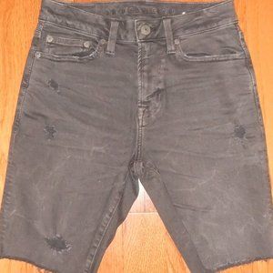 American Eagle gray destressed bermuda shorts size 26